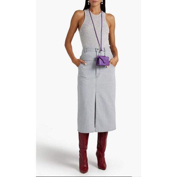 Tibi printed combed cotton ribbed tank - Picture 3 of 6